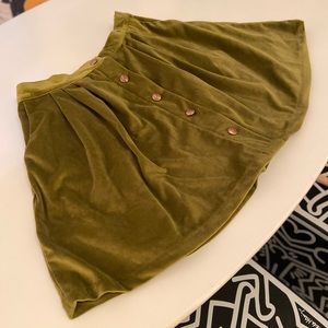Green Velvet Tuesday Bassen Skirt